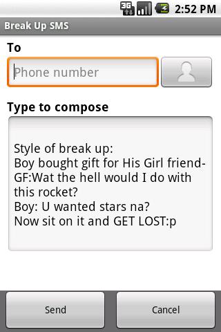Break Up SMS Android Media & Video