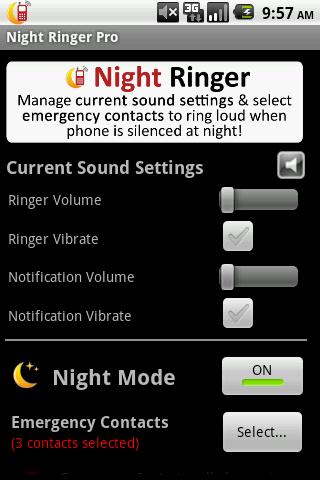 Night Ringer Free Android Tools