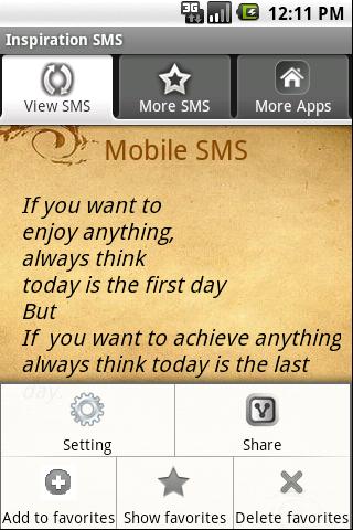 Inspirational SMS Android Entertainment