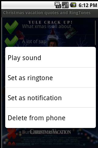 Christmas Vacation Ringtones Android Entertainment