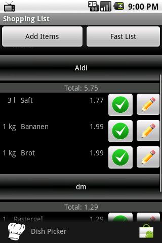 Shopping List Android Shopping