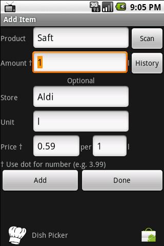 Shopping List Android Shopping