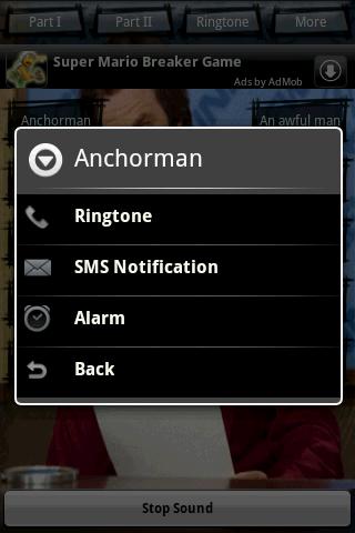 Ringtones:Anchorman Android Media & Video