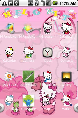 Hello Kitty Theme 2 Android Personalization