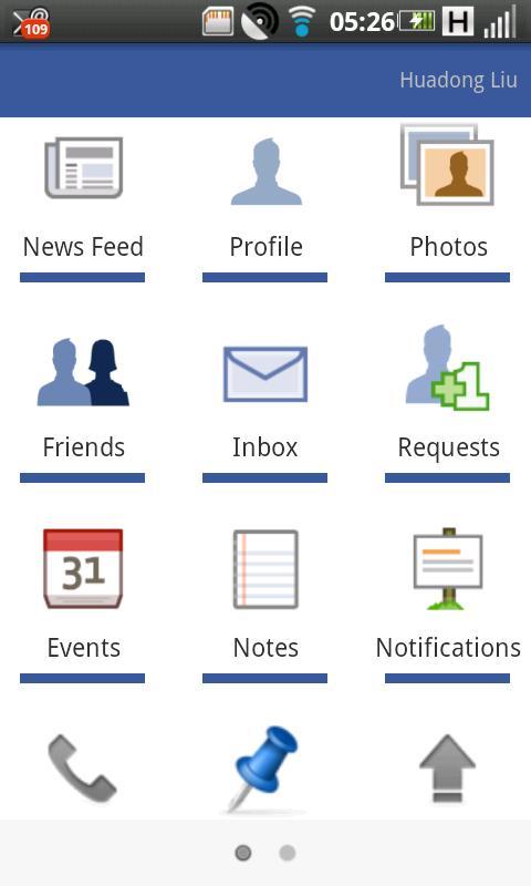 Mobile Facebook(G2 1.5,16,2.1) Android Social