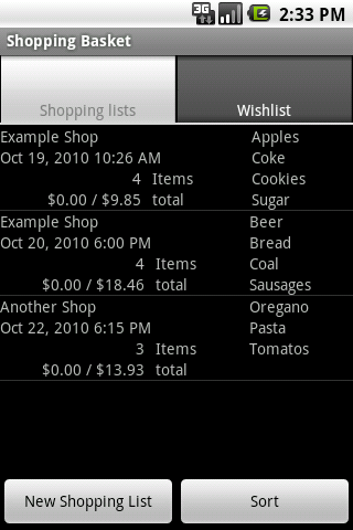 Shopping Basket Android Shopping