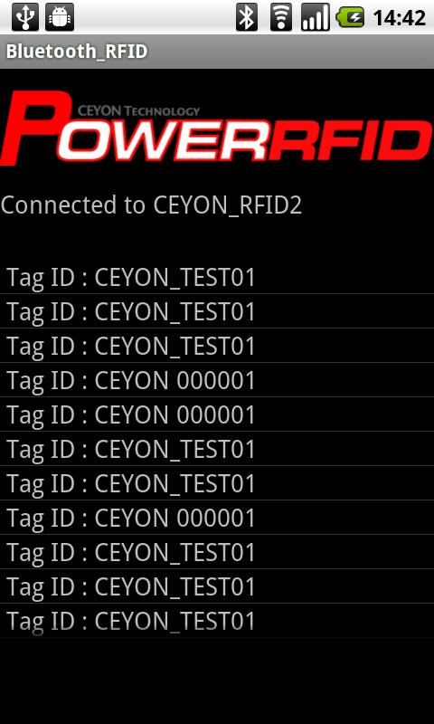 Portable RFID Reader via BT Android Social