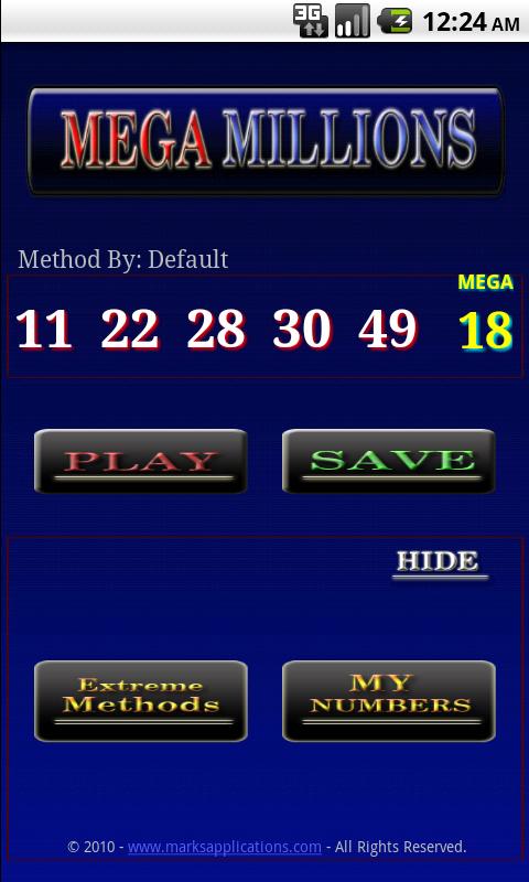 Win The MegaMillions / lottery Android Entertainment