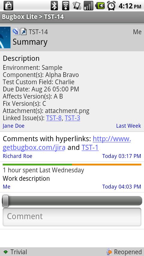 Bugbox Lite for JIRA Android Productivity