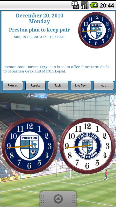 Preston NE FC Clocks & News Android Sports