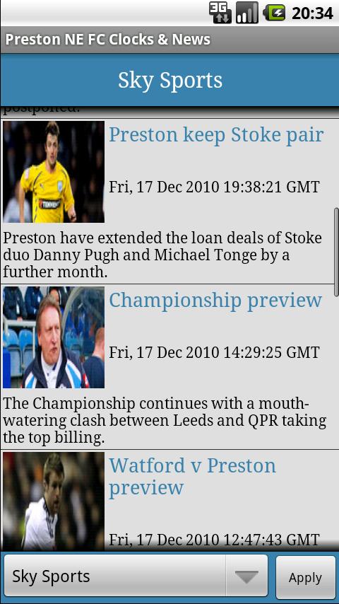 Preston NE FC Clocks & News Android Sports