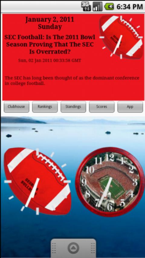 GA Bulldogs Ftbl Clock & News Android Sports