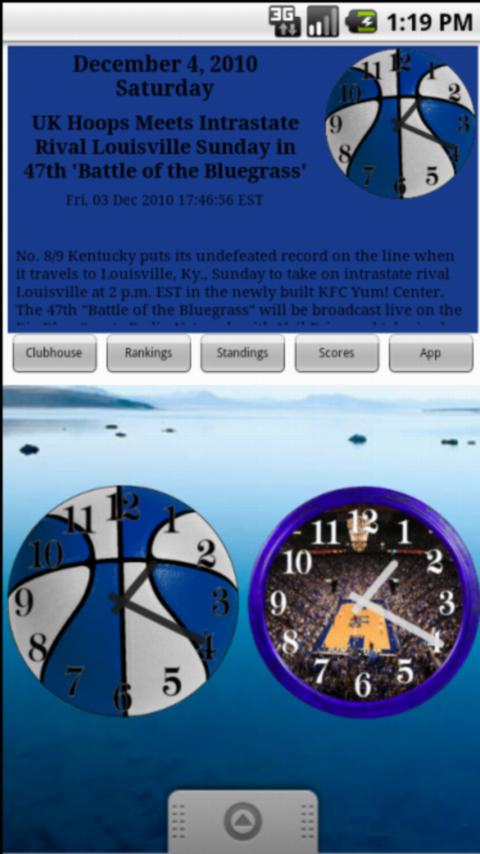 Lady Wildcats BBall News Clock Android Sports