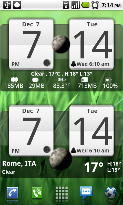 Sense Analog Clock Widget 4×2 Android News & Magazines