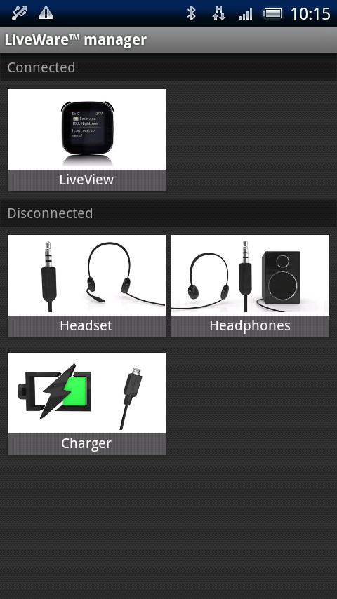 LiveWare™ Manager Android Communication
