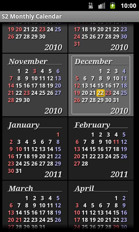 S2 Calendar Widget 2 Android Tools