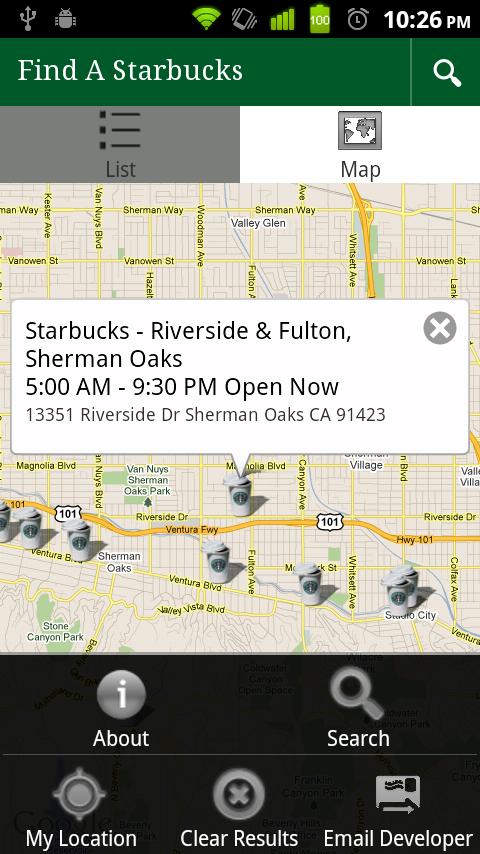 Find A Starbucks Android Shopping
