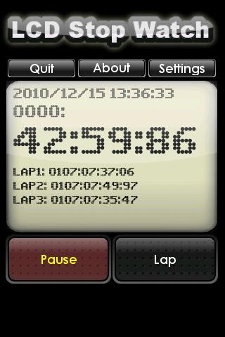 LCD stop watch Android Tools