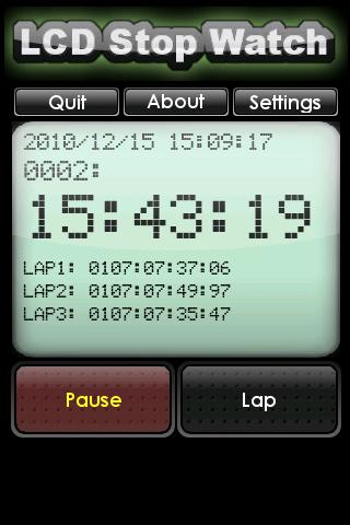 LCD stop watch Android Tools