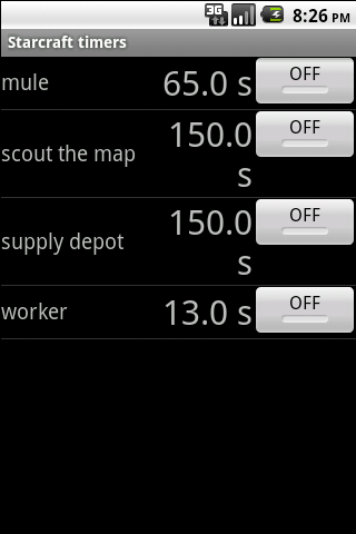 Starcraft 2 timers Android Productivity