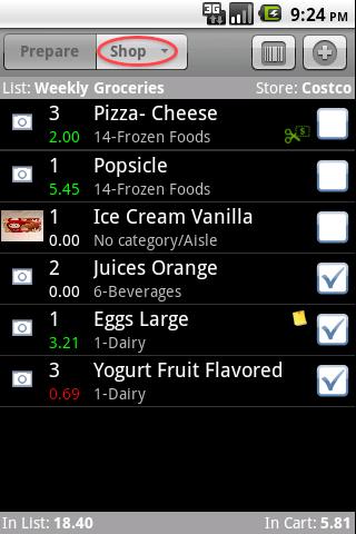 Grocery Gadget Shopping List Android Shopping