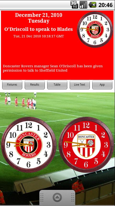 Doncaster FC Clocks & News Android Sports