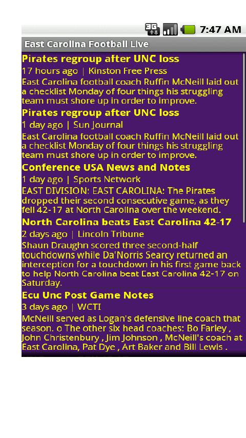 East Carolina Football Live Android Sports