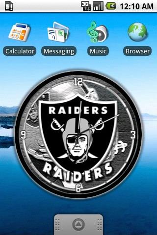 Oakland Raiders Clock Widget Android Personalization