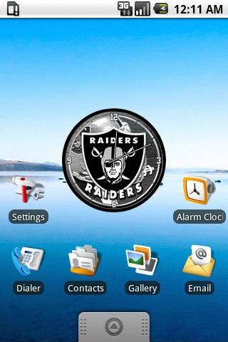 Oakland Raiders Clock Widget Android Personalization