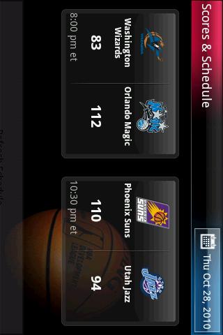 NBA(2010 – 2011) Android Sports