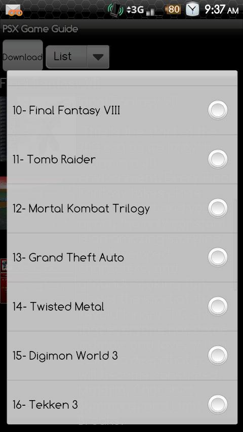 PSX Top 25 Game Guide Android Entertainment