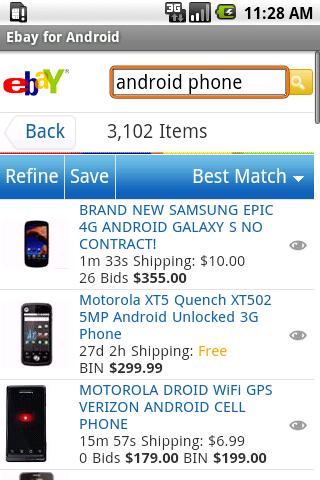 Ebay for Android Android Shopping