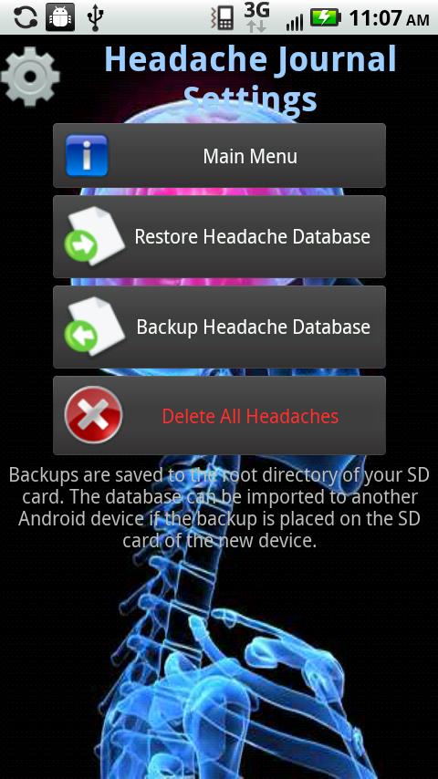 Headache Journal Android Medical