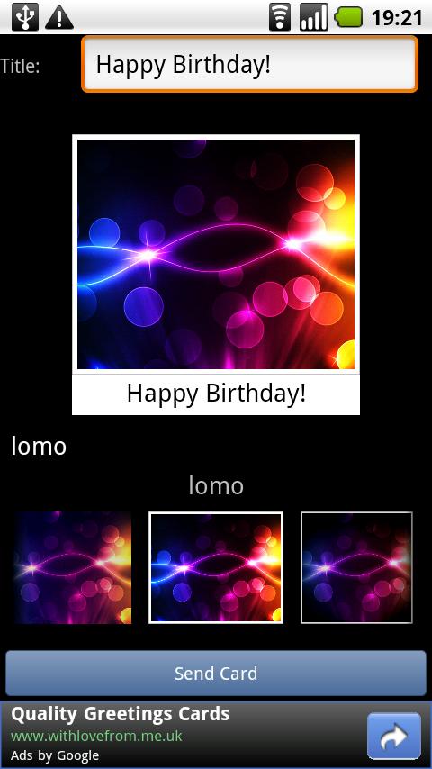 New Year Greeting Cards Android Communication