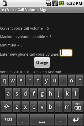 )s) Voice Call Volume Mgr Android Tools