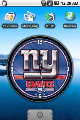NY Giants clock widget Android Personalization