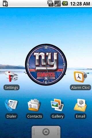 NY Giants clock widget Android Personalization