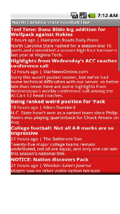 NC State Football Live Android Sports