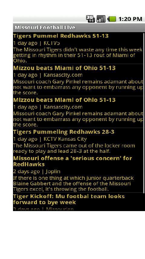 Missouri Football Live Android Sports