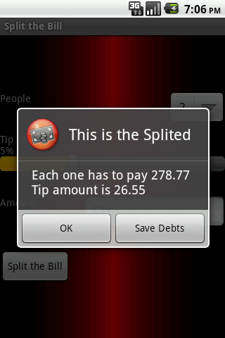 Split the Bill Android Shopping