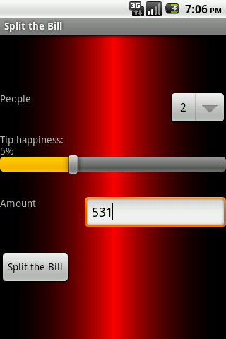 Split the Bill Android Shopping