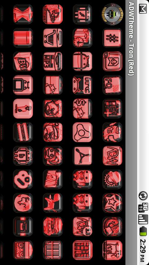 ADWTheme – Tron (Red) Android Personalization
