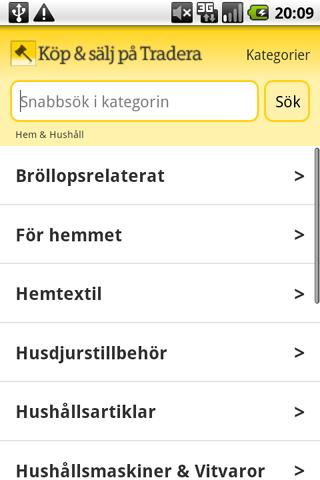 Köp & sälj på Tradera Android Shopping