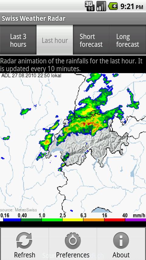 Swiss Weather Radar Android Weather