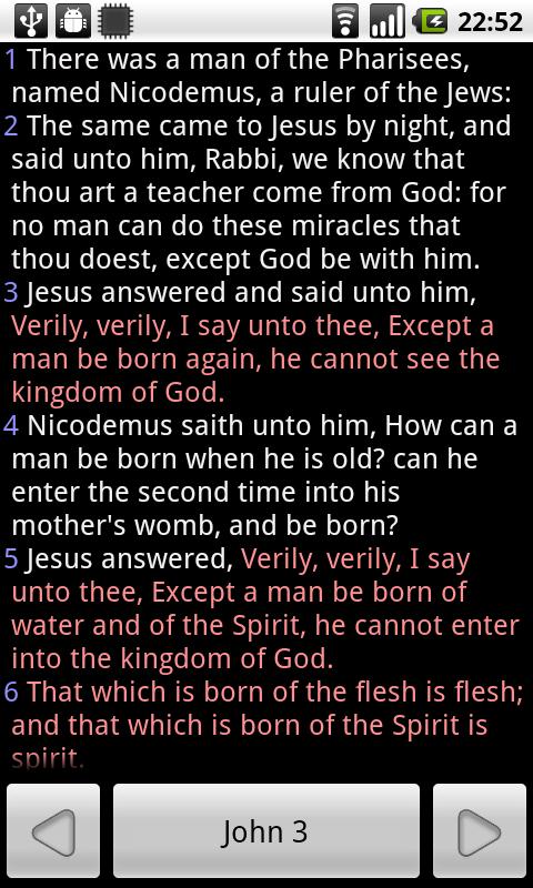 Quick King James (KJV) Bible Android Books & Reference