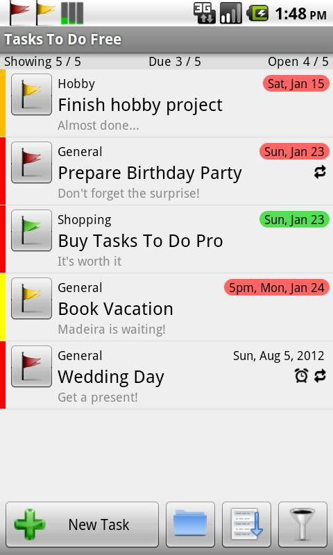 Tasks To Do Free Android Productivity