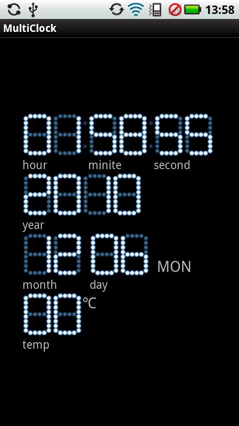 MultiClock Android Lifestyle