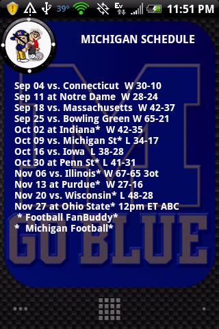 Michigan Football FanBuddy Android Sports