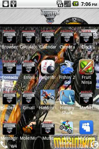 Monster Jam Theme Android Personalization