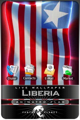 LIBERIA LIVE FLAG Android Personalization